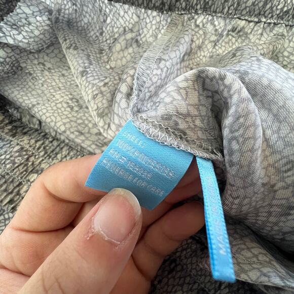 J McLaughlin Pants Womens Small Snakeskin Print Drawstring Lightweight Lounge - Picture 4 of 8